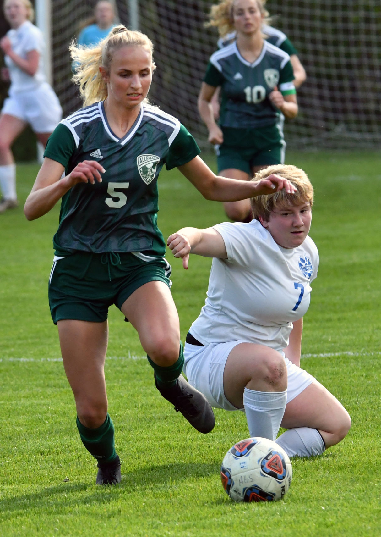Alleman vs Princeton girls soccer.